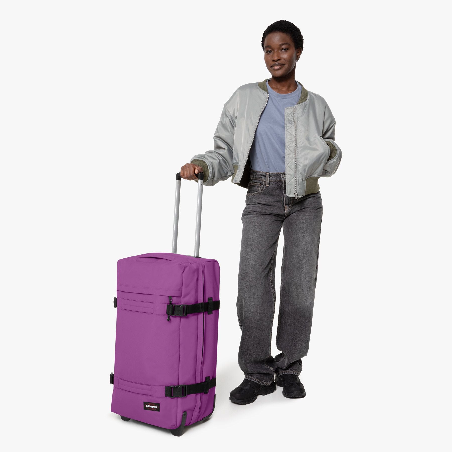 Sac de voyage à roulettes - TRANSIT'R M Fig purple 67cm