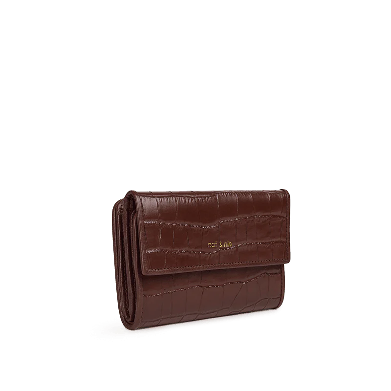 Portefeuille - Lotti Croco acajou