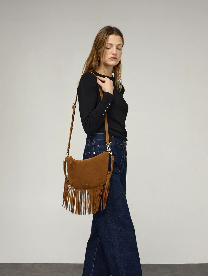 Sac bandoulière - Lune Franges Épice