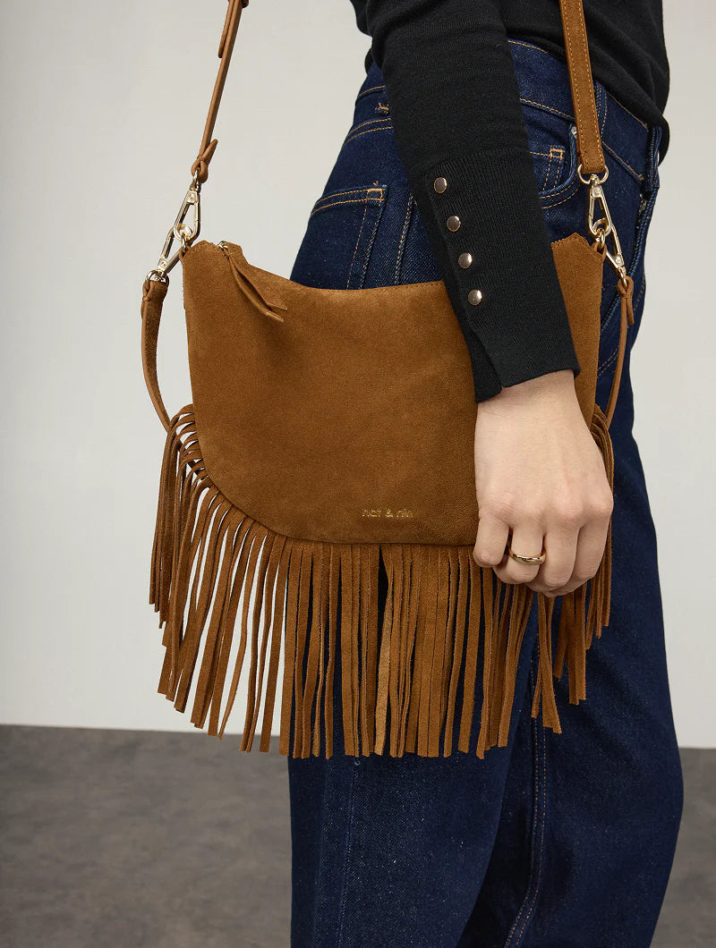 Sac bandoulière - Lune Franges Épice