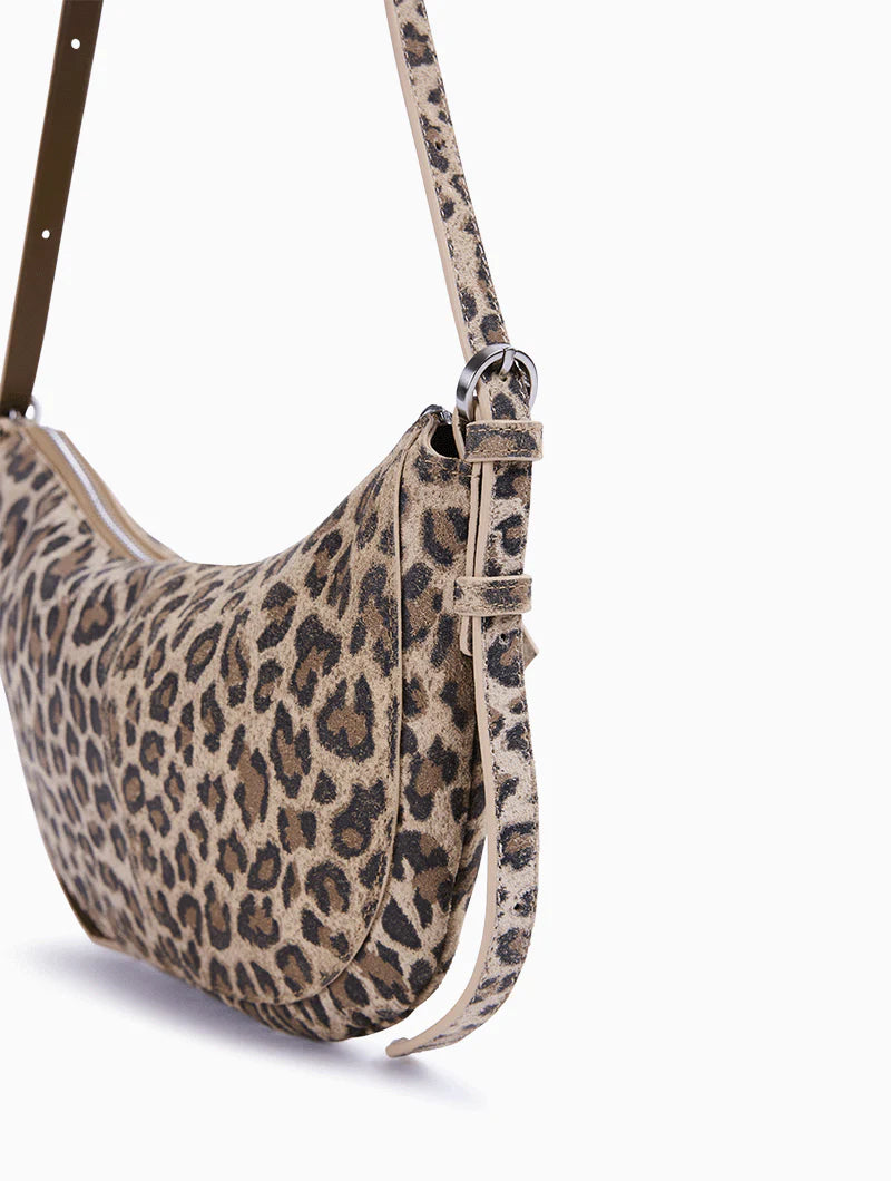 Sac bandoulière - Mini Rodéo Léopard Beige