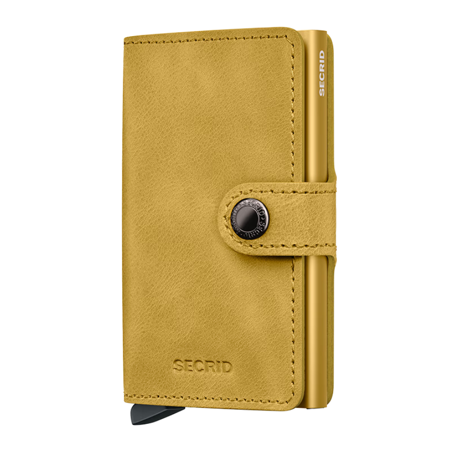 Porte cartes RFID - Miniwallet Vintage Yellow