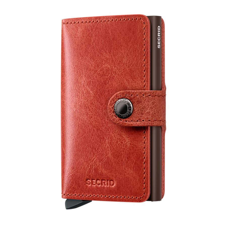 Porte cartes RFID - Miniwallet Vintage Orange