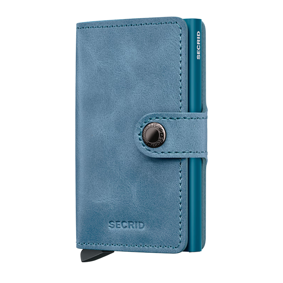 Porte cartes RFID - Miniwallet Vintage Teal