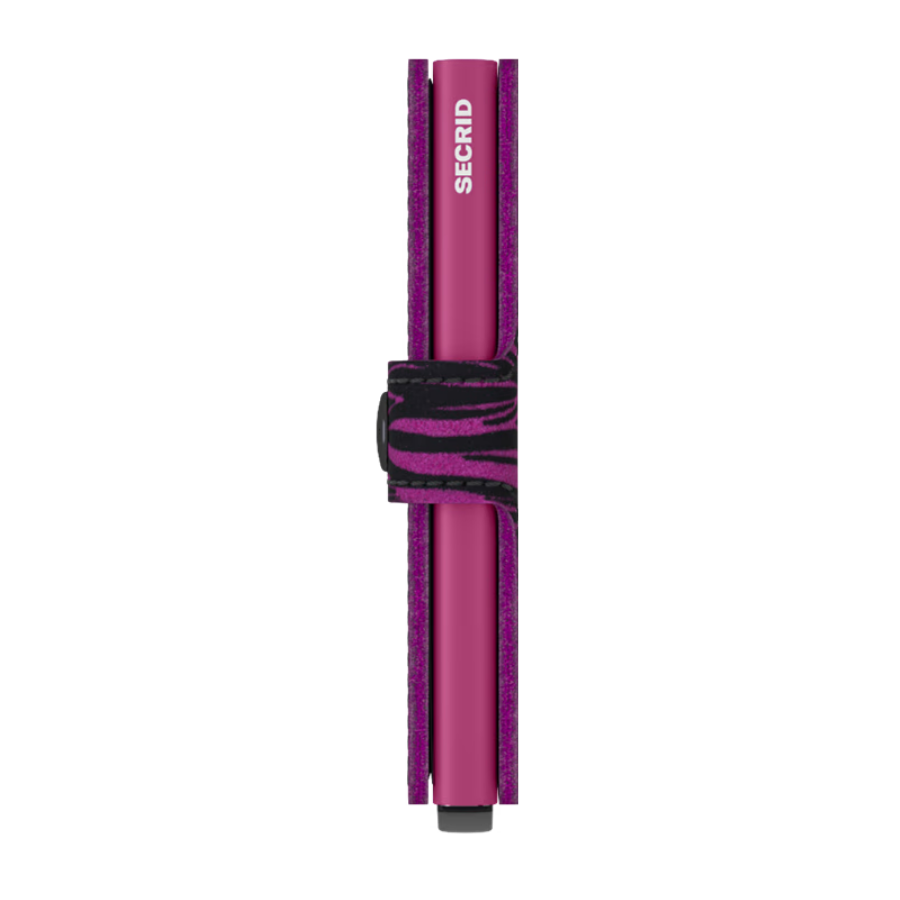 Porte cartes RFID - Miniwallet Zebra Fushia