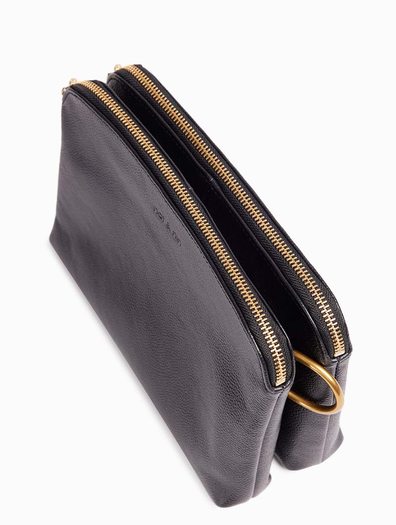 Sac bandoulière - Nael Noir grainé