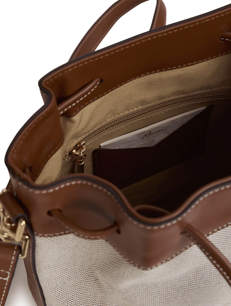 Sac seau - Norah Toile Noisette