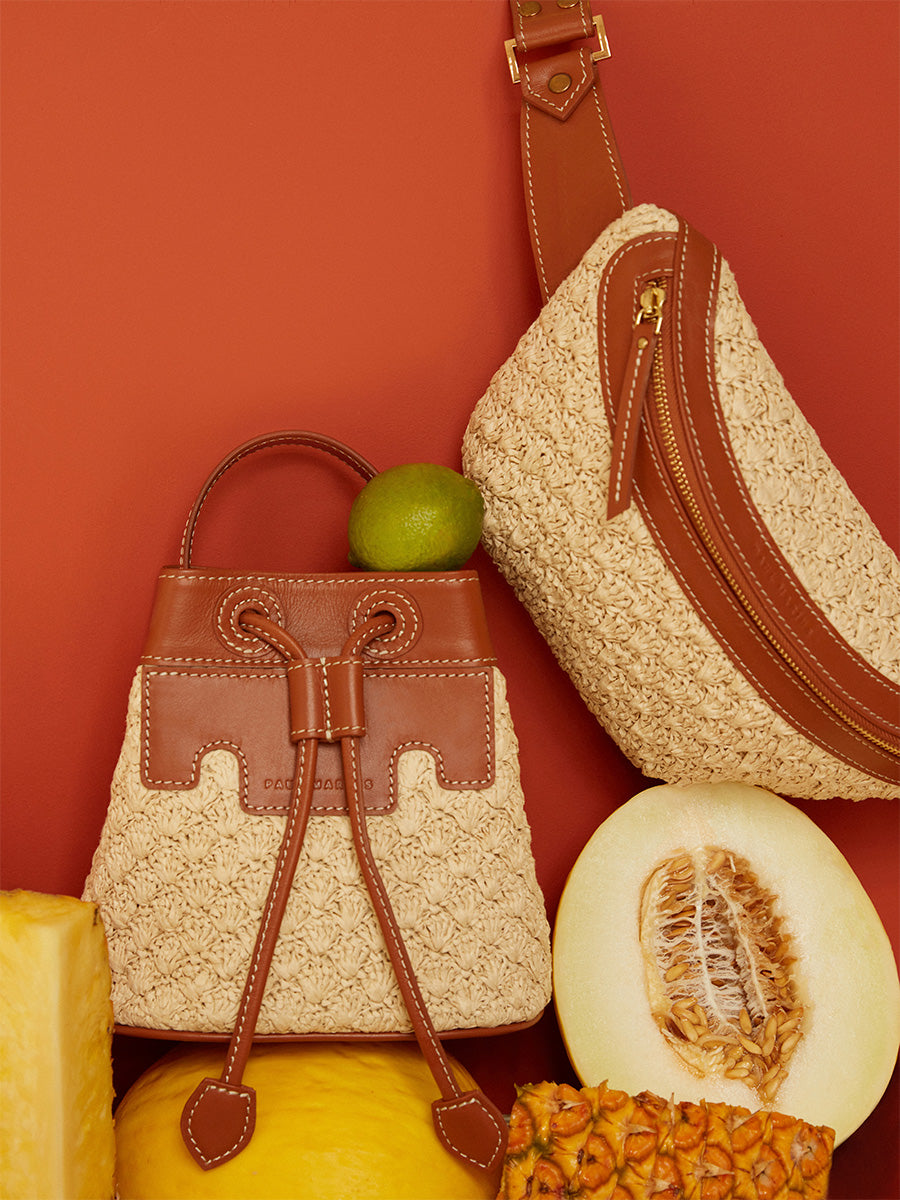 Mini Sac Seau - Capucine XS - Naturel/Cognac