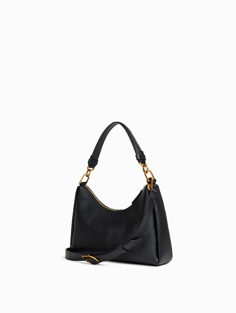 Sac baguette - Rejina Noir grainé