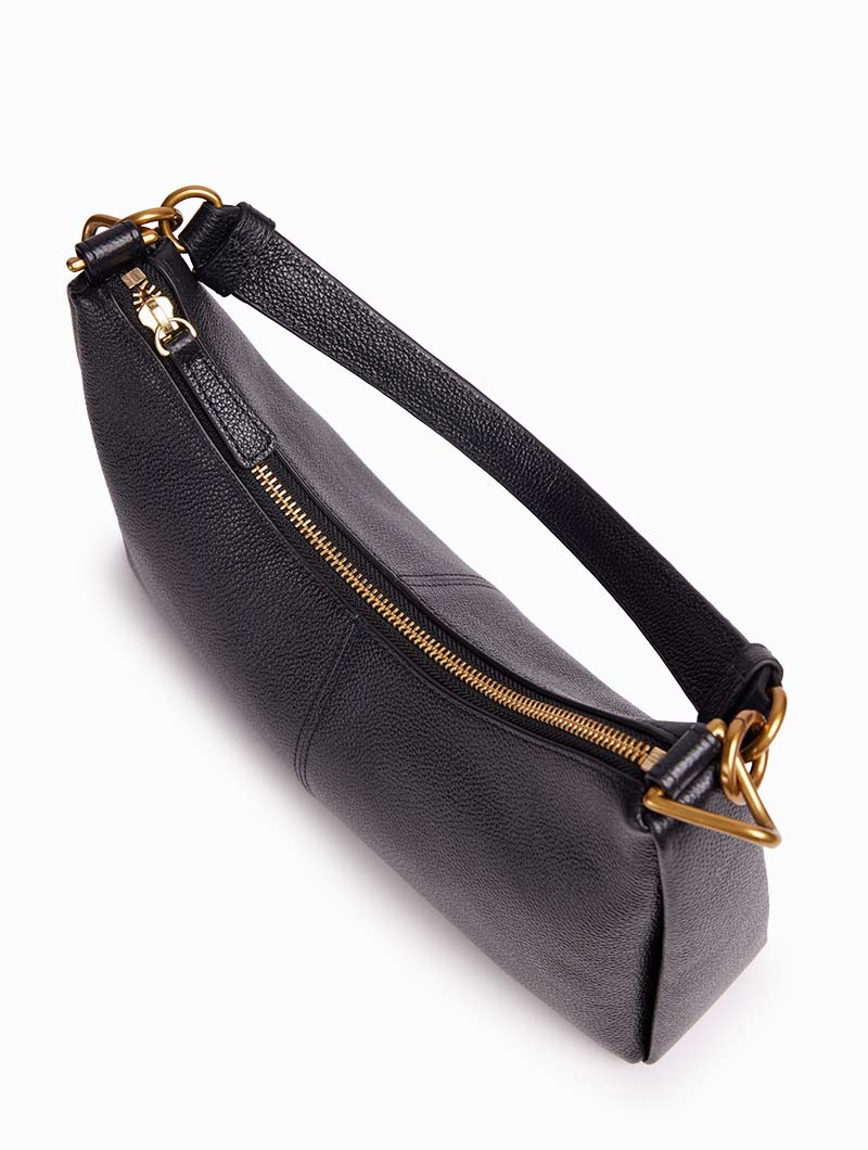 Sac baguette - Rejina Noir grainé