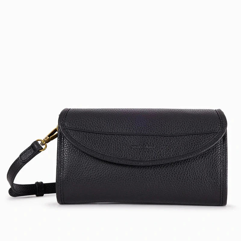 Pochette bandoulière - Sasha Noir Grainé