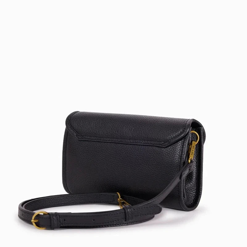 Pochette bandoulière - Sasha Noir Grainé