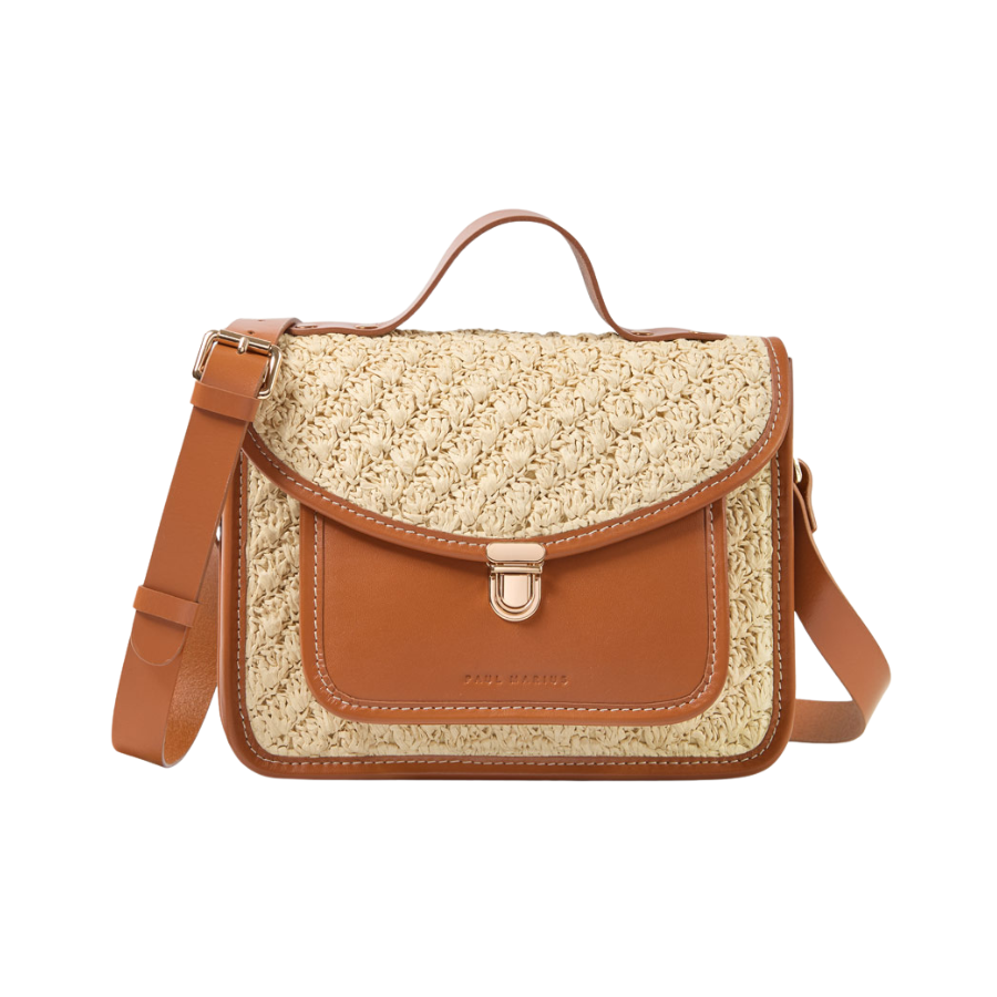 Sac Bandoulière - Mlle George - Naturel/Cognac