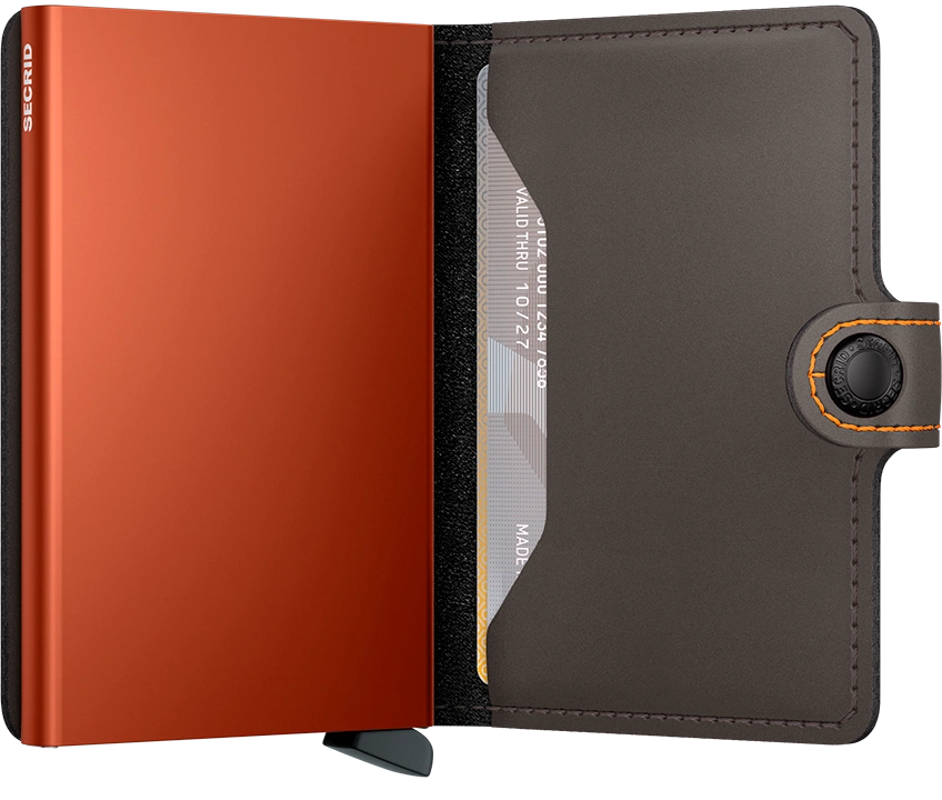 Porte cartes RFID - Miniwallet Matte Truffle Orange