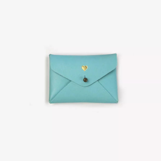 Mini Pochette - Coeur Blue beetle