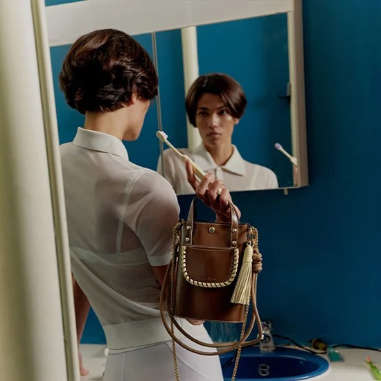 Sac bandoulière / Sac seau - Ame Choco Moka