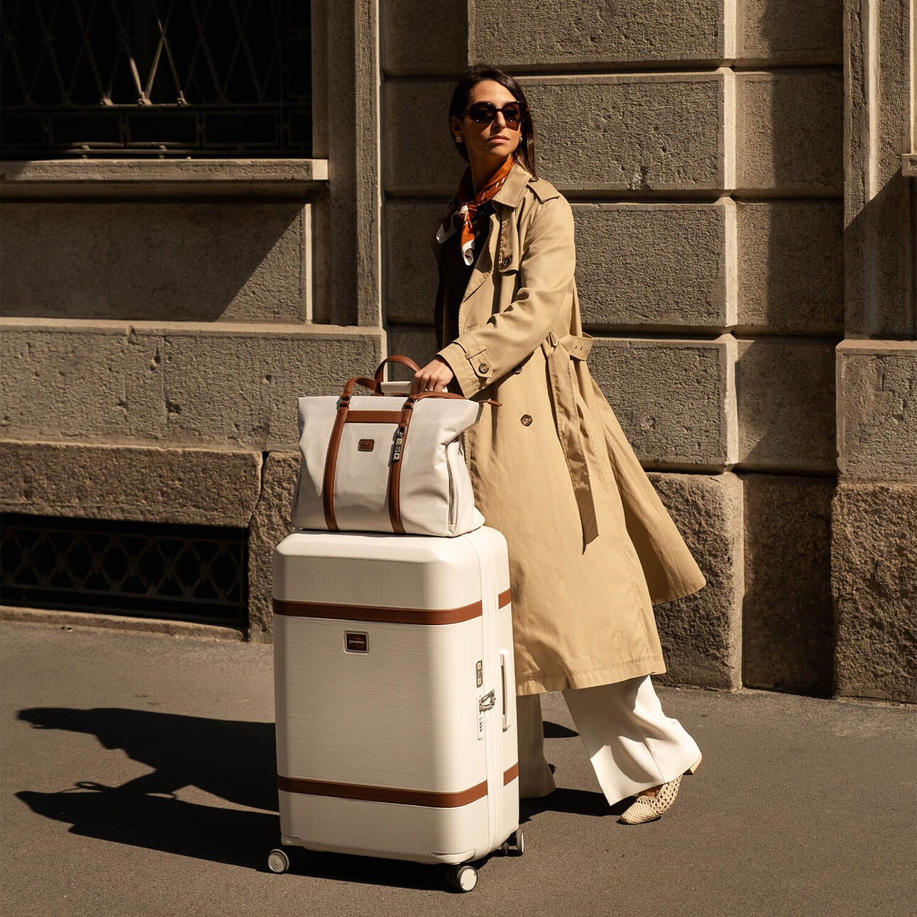 Valise 4 roues -  Image 69cm Ivory