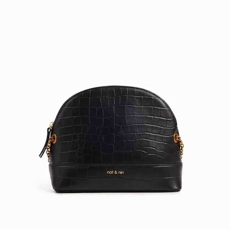 Sac bandoulière - Juliet Croco Noir