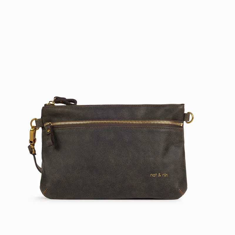 Pochette bandoulière - Vicky Vintage Marron