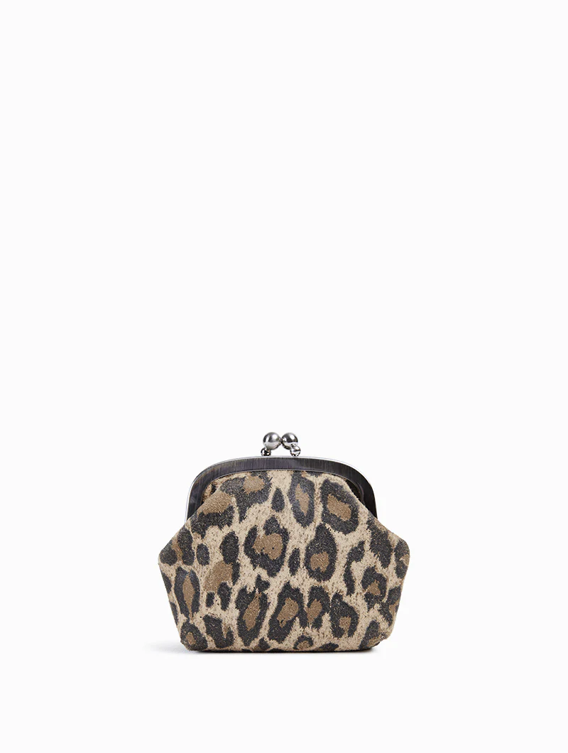 Porte monnaie - Mini Bibi Léopard Beige