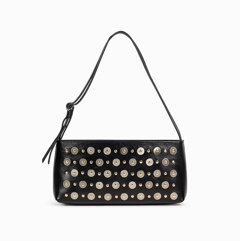 Sac Baguette - Nya Stud Noir Glacé