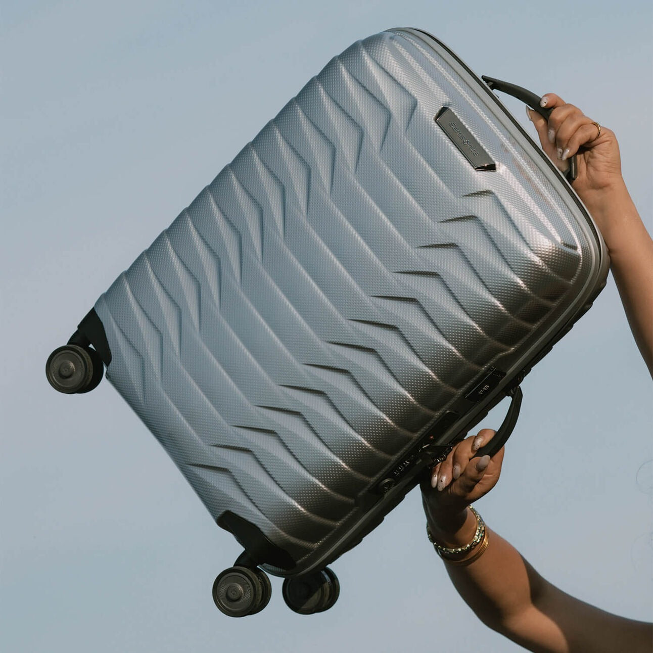 Valise Proxis 4 roues 55 Slim - Silver - Extensible