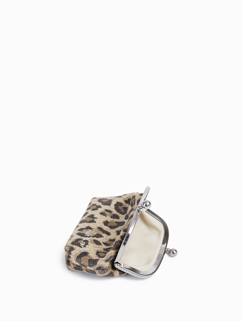 Porte monnaie - Mini Bibi Léopard Beige