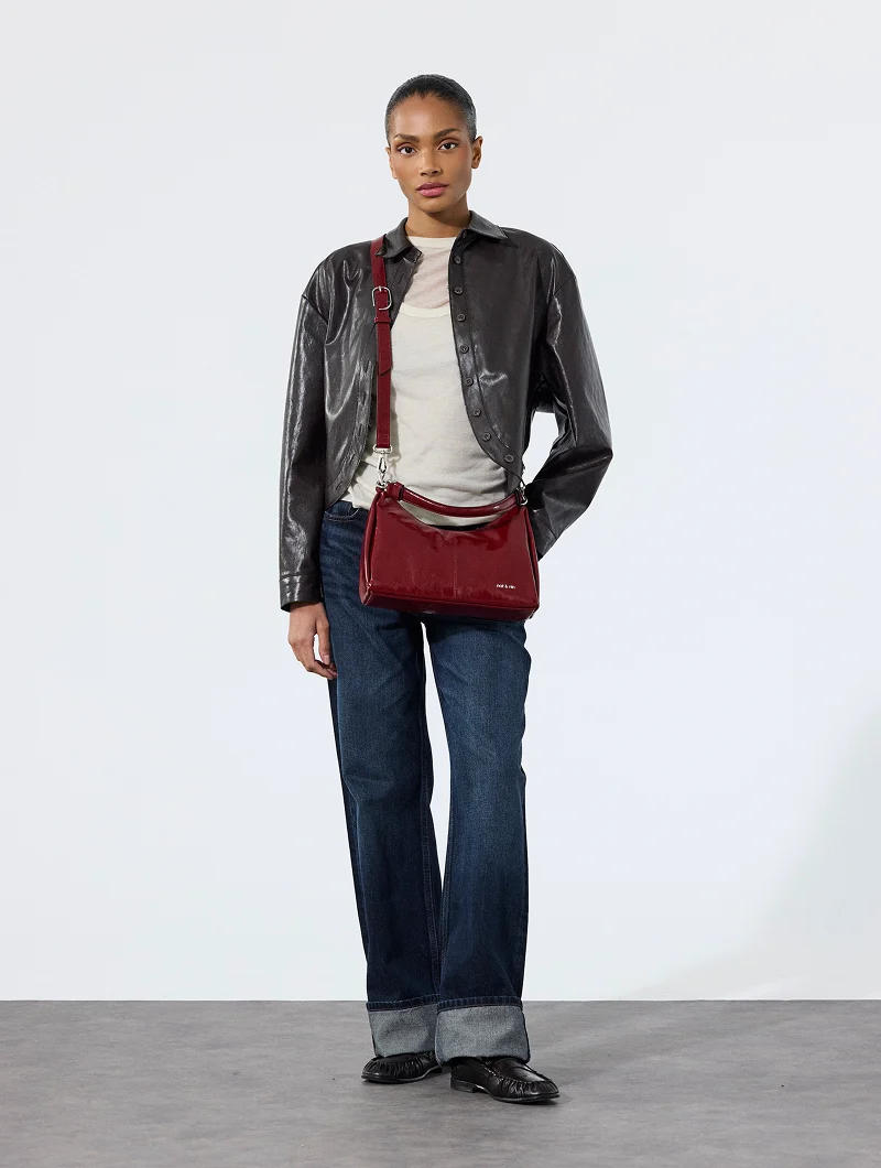 Sac Baguette - Réjina Rouge Glacé