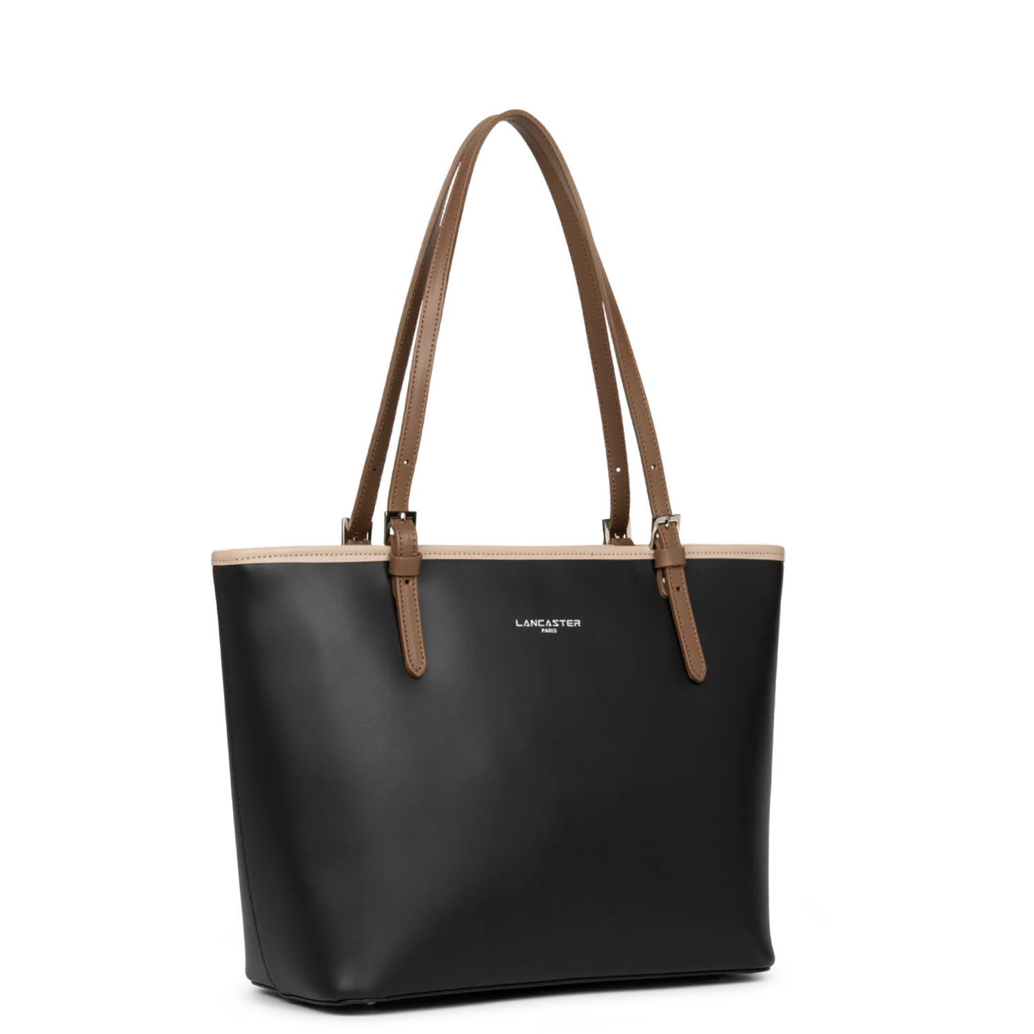 Sac cabas - Smooth S Noir - Nude - Vison