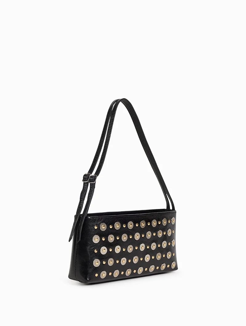 Sac Baguette - Nya Stud Noir Glacé