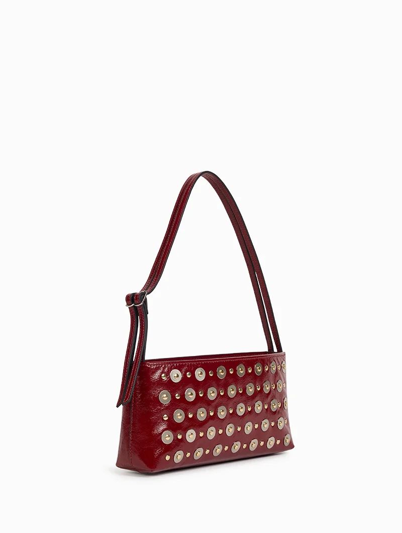 Sac Baguette - Nya Stud Rouge Glacé