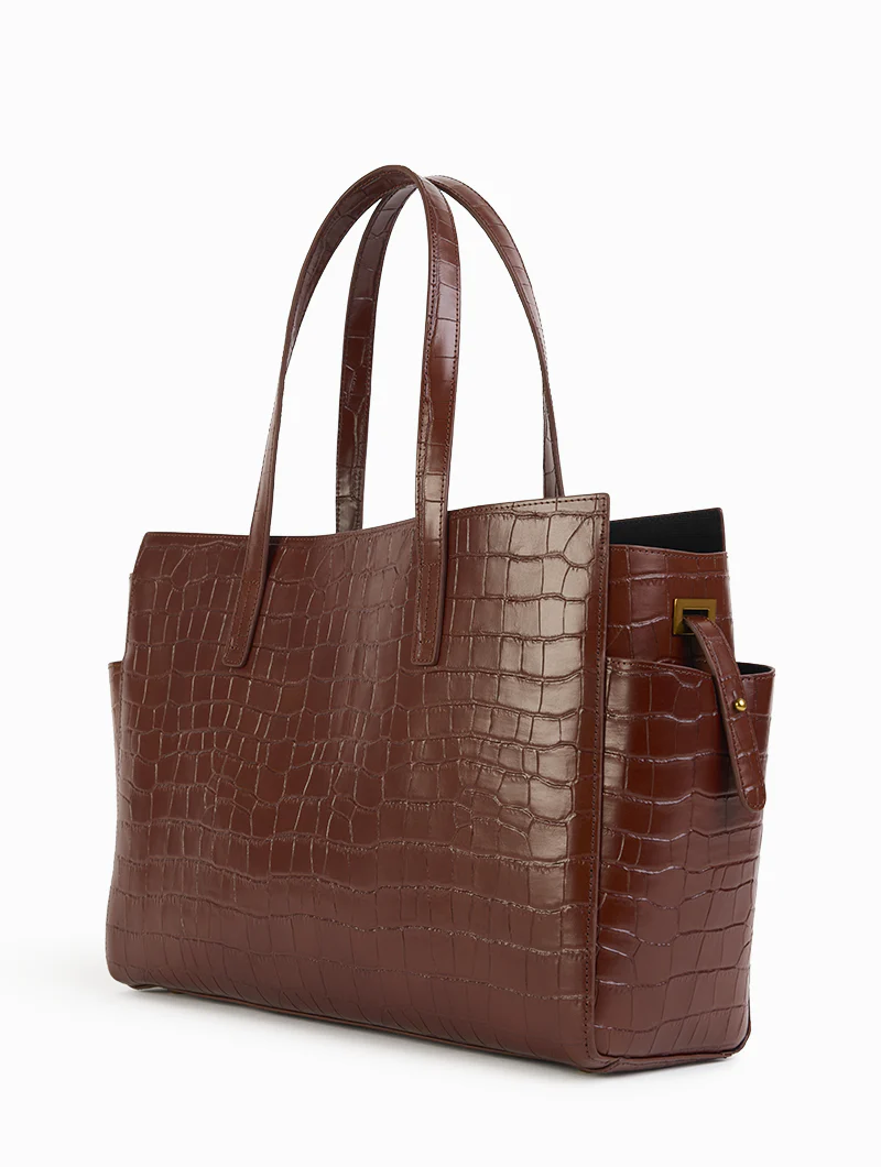 Sac Cabas  - Dakota Croco Acajou