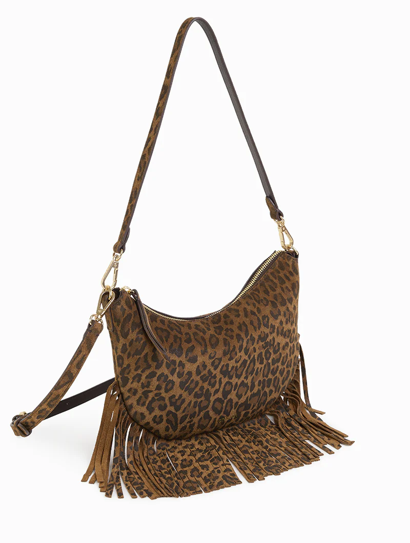 Sac bandoulière - Lune Franges Léopard