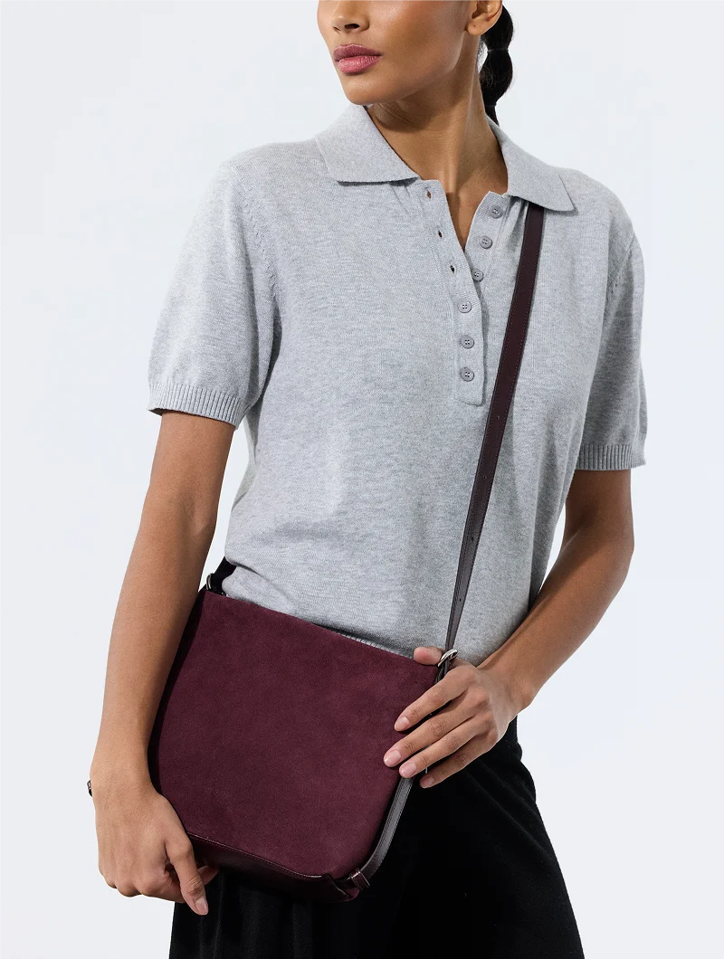 Sac bandoulière - Mini Moreen Aubergine