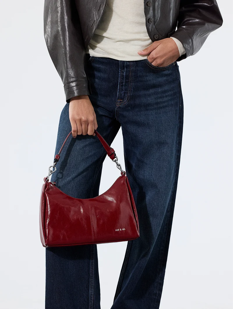 Sac Baguette - Réjina Rouge Glacé