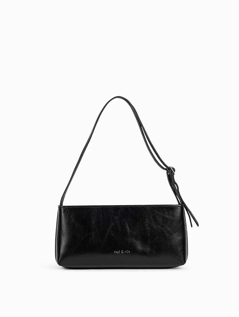 Sac Baguette - Nya Stud Noir Glacé