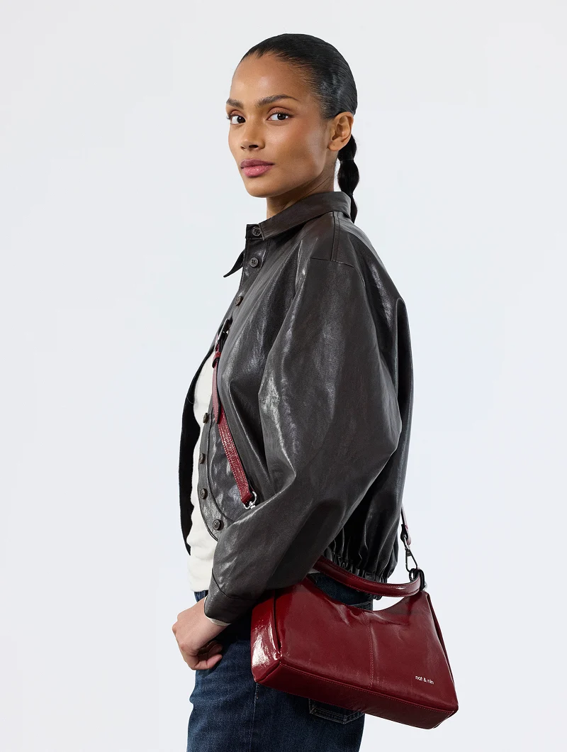 Sac Baguette - Réjina Rouge Glacé