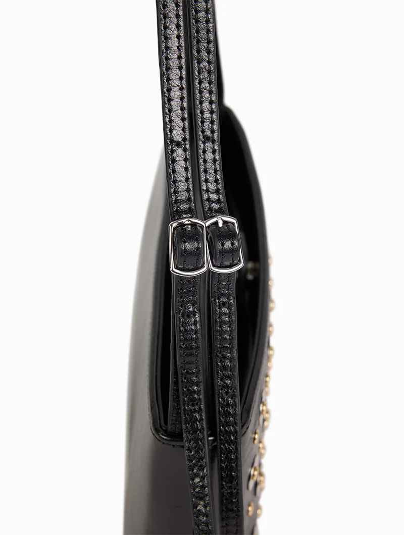 Sac Baguette - Nya Stud Noir Glacé