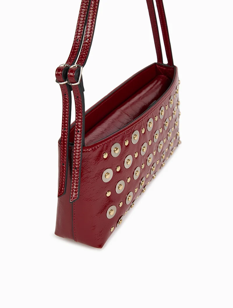 Sac Baguette - Nya Stud Rouge Glacé