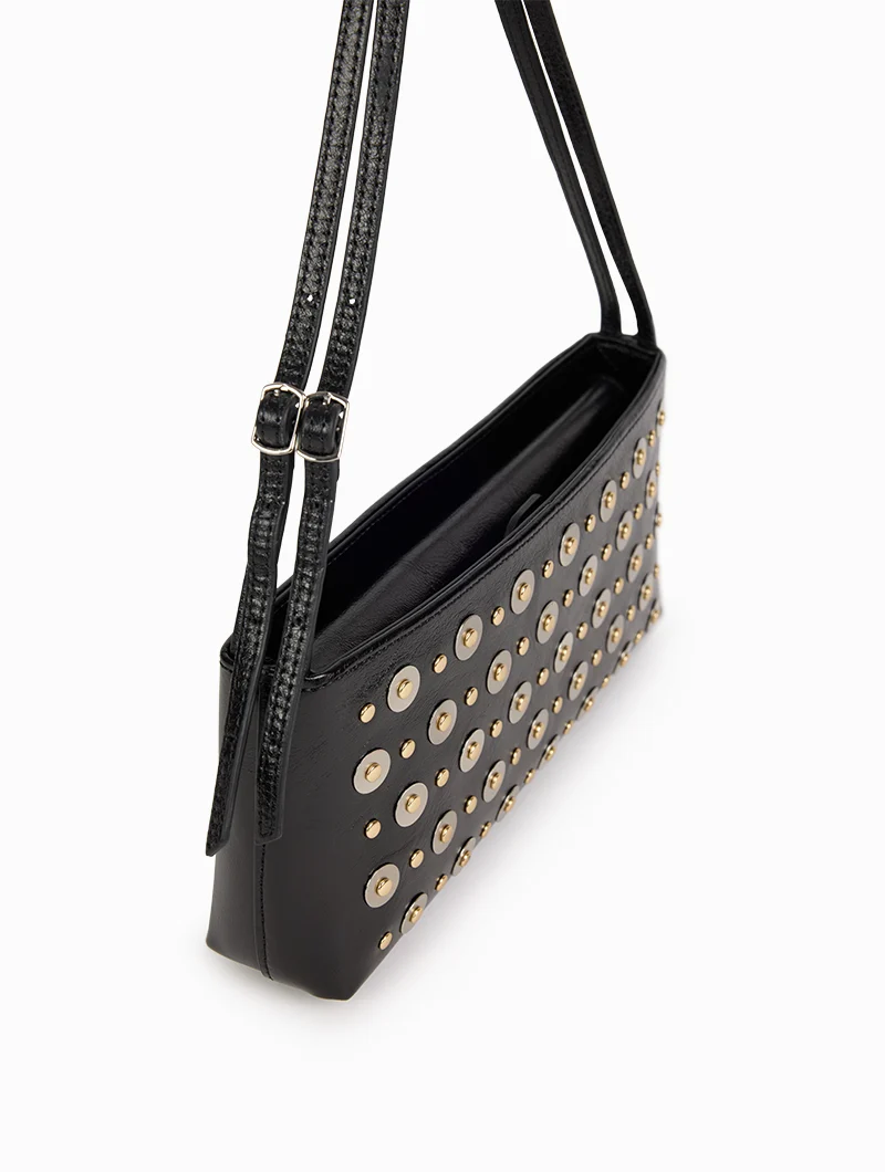 Sac Baguette - Nya Stud Noir Glacé