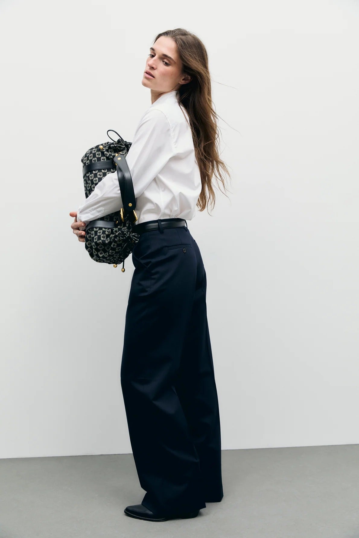 Sac à main  - 24H Noir Toile Jacquard
