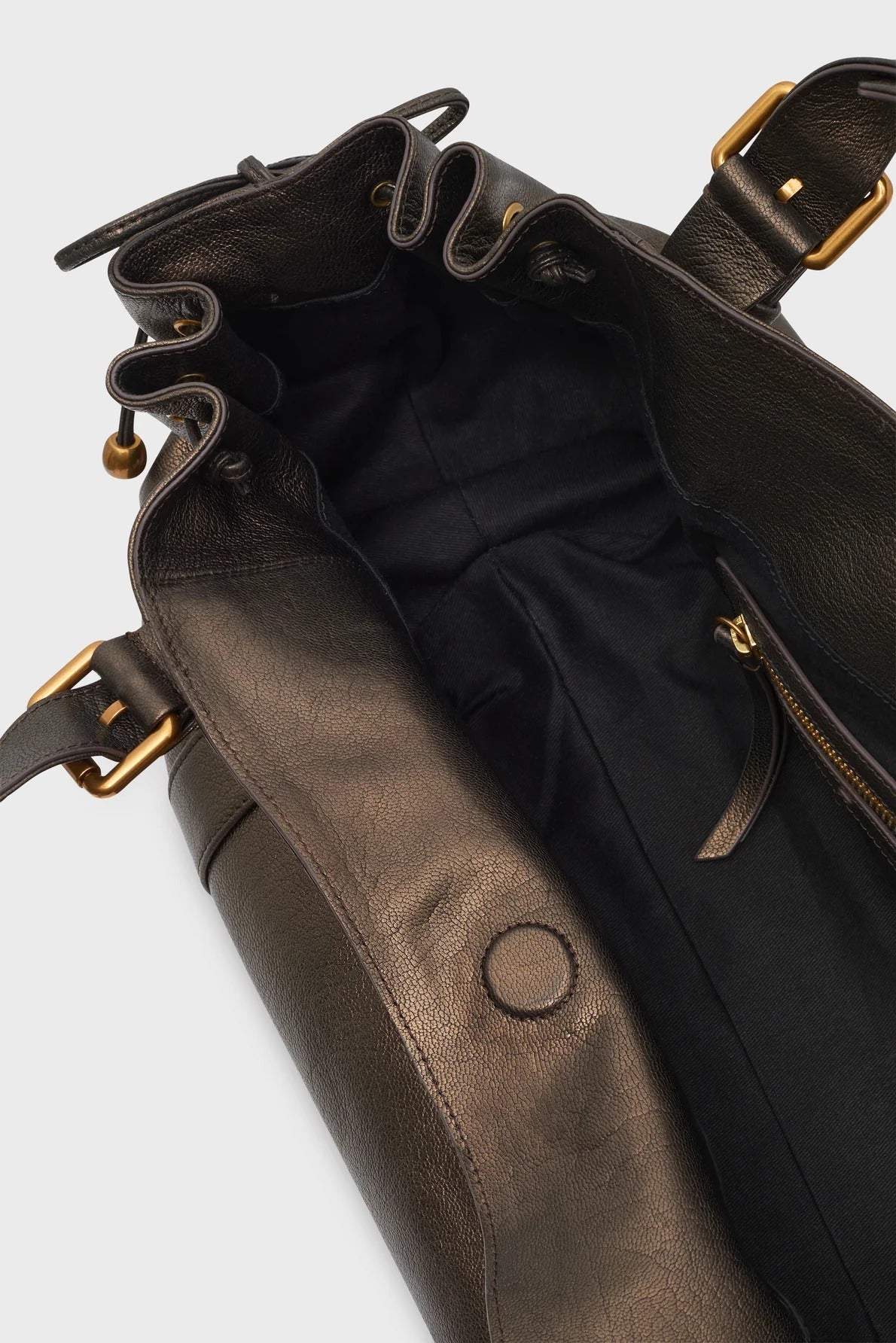 Sac à main  - 24H Old Gold Cuir métallique