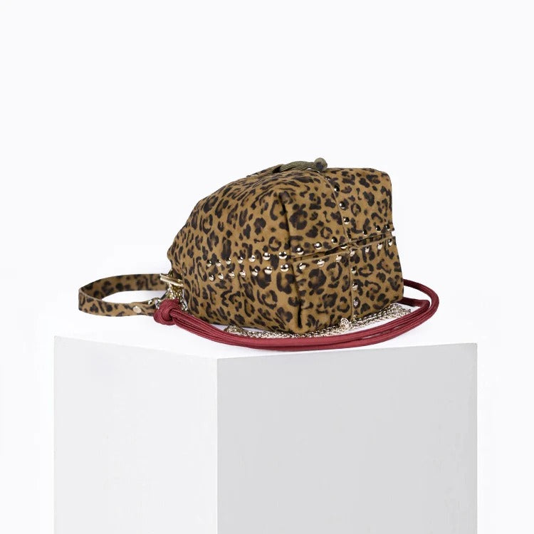 Sac bandoulière / Sac seau - Beco Stud Léo Sepia