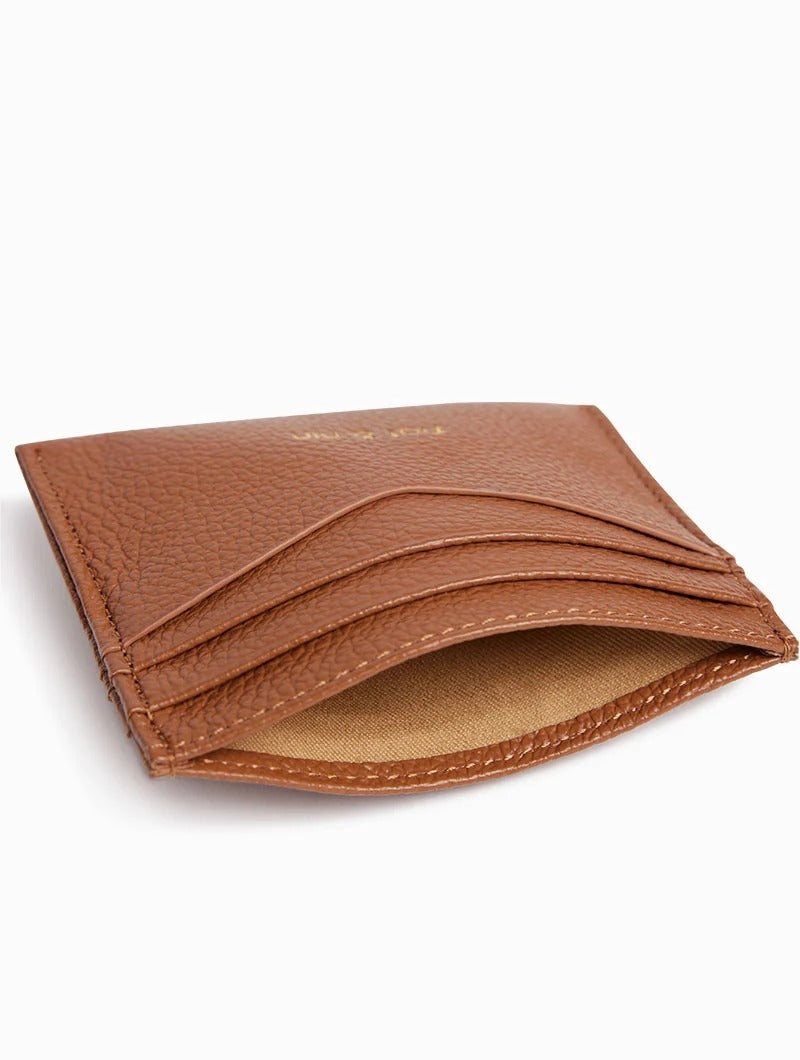Porte cartes - Many Noisette grainé