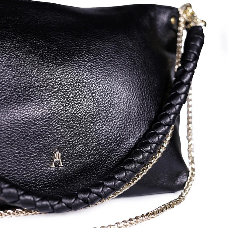 Sac hobo - Mallow Twist Grainé Noir