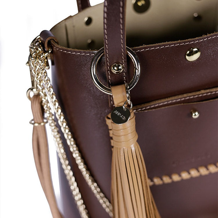 Sac bandoulière / Sac seau - Grand Ame Choco Moka