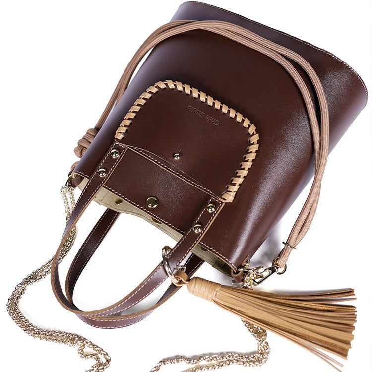 Sac bandoulière / Sac seau - Grand Ame Choco Moka
