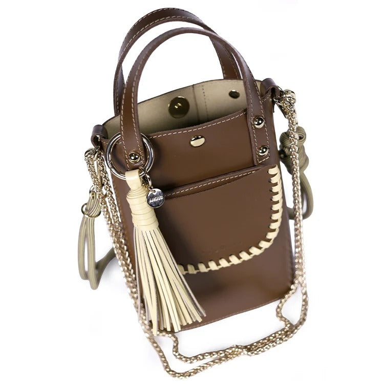 Sac bandoulière / Sac seau - Ame Bronzo vanille