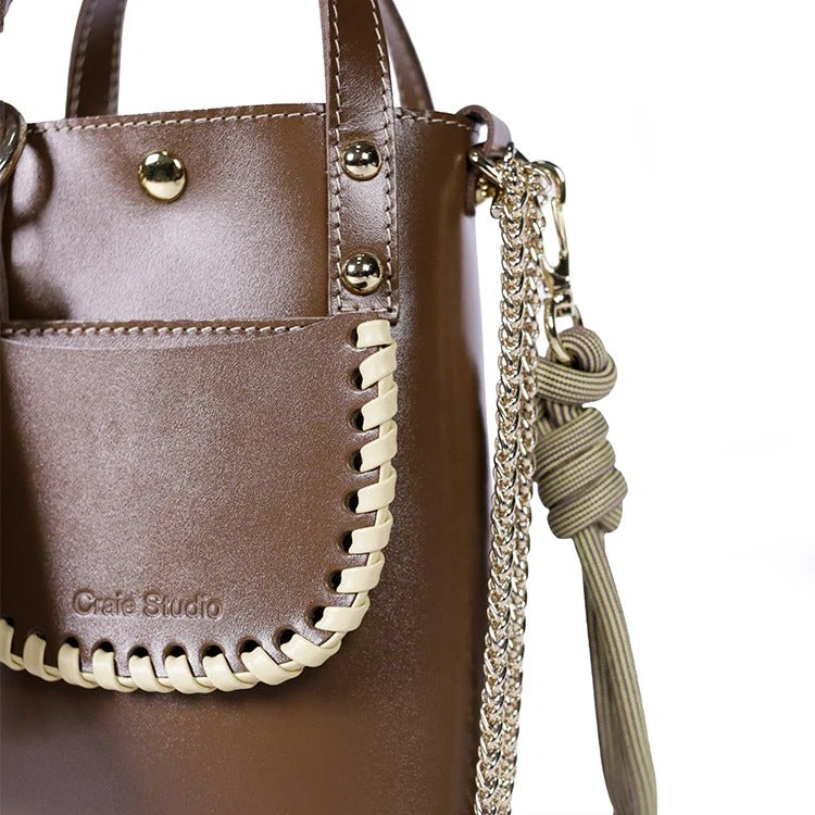 Sac bandoulière / Sac seau - Ame Bronzo vanille