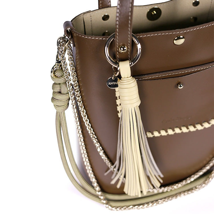 Sac bandoulière / Sac seau - Grand Ame Bronzo Vanille